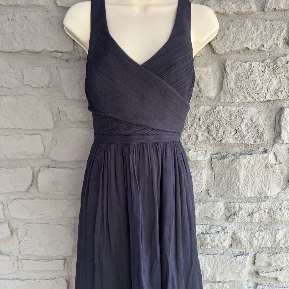 J. CREW | Navy blue chiffon dress, size 6